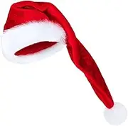 Super Long Christmas Hat | Soft Velvet Plush Santa Hats - Adults Cosplay Costume, Christmas Hat for Holiday New Year Celebration