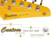 Custom Classic Guitar Headstock Waterslide Decals for Electric Guitars