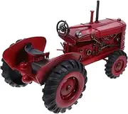 Zerodeko Iron Crafts Vintage Tractor Figurine Home Decoration Kids Decor Tractor Ornaments Office Desk Decor Car Table Office Decor Retro Tractor Home Decor Desktop Child Red