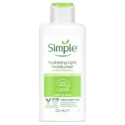 Simple Kind to Skin Hydrating Light Moisturiser for soft and smooth skin 125mL