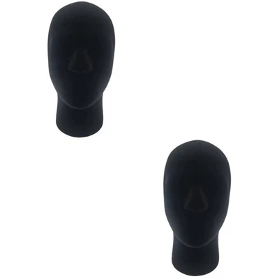2 Pcs Foam Mannequin Head Model Wig Male for Display Hat