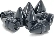 [CGEAMDY] Car Valve Caps, Tyre Valve Caps, Aluminium Valve Caps with Rubber Ring Seal, for Car Tyres, SUV, Motorcycle, Truck, Bicycle, Against Pollution (Titanium)