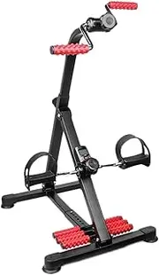 Bike Pedal Exerciser,Mini Exercise Bikes,Pedal Exerciser,with Handle Adjustable Seniors for Arm or Leg Fitness and Rehabilitation Training
