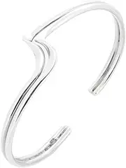[Treasure Bay] TreasureBay Women’s Chic Sterling Silver Bangle, Women’s Silver Cuff