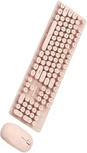jojofuny 1Set Wireless Keyboard and Mouse Ergonomic Tilt Design Silent Operation Connection for Laptops and Computers Range