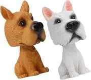 Generic 2pcs Cute Dog Bobblehead Car Ornament Charming Dashboard Decoration for Vehicle Interior Aesthetic Accessory for Home and Car Use