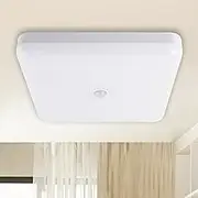 BrightArk 30W Motion Sensor Ceiling Light, Modern Ceiling Light with pir Sensor, Natural White 4000K Indoor Sensor LED Light for Hallway, Stairway, Porch, Warehouse, Garage, Bathroom, IP56 Waterproof