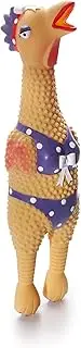 Petstages Pet Henrietta Latex Rubber Squawking Chicken Dog Toy, 145.14 g, L, Multi