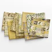 Eclectic Elements Palette: Yellow Fat Quarter Bundle (10 Pieces) by Tim Holtz for FreeSpirit