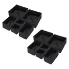 1 Set 12 Slot Foldable Fabric Socks Underwear Dividers Storage Box, Black