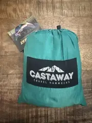 Castaway Travel Hammocks Single Camping Travel Hammock & Tree Straps Blue Green