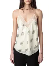 Zadig & Voltaire Christy Sequins Flowers Tank