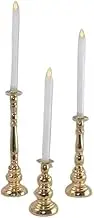 Whistling Kettle， 3 PCS European Glossy Candlestick Single Head Candle Holder Candlelight Dinner Props Wedding Ornaments Hotel Home Decoration
