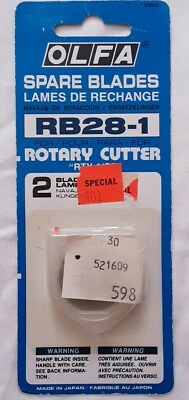 OLFA Rotary Cutter Replacement 4 Blades RB28-1 28mm Sewing Tool 2 packages binK