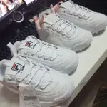 FILA 鋸齒鞋 基本款白 白粉