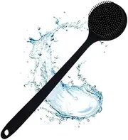 VWMYQ Silicone Back Scrubber for Shower, New Update Bath Body Double Sided Brush with Long Handle for Shower Exfoliating and Massage Can Produce More Rich Foam for Men and Women