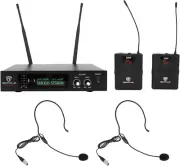 RWM81U Dual UHF Headset & Guitar Wireless Microphone System W/Lcd