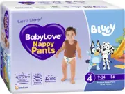 Babylove Nappy Pants Size 4 (9-14Kg) | 112 Pieces (2 X 56 Pack)