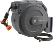 Giraffe Tools Retractable Garden Hose Reel 1/2 Inch x 130FT, Dark Grey