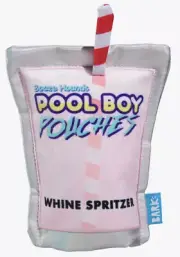 NWT Bark Box Boozehound Juice Pooch Whine Spritzer Plush Dog Toy Crinkle M