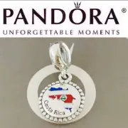 Authentic Pandora Costa Rica Map Flag Country Exclusive Dangle Charm