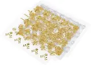 Labymos 12 Sheets Multistyle Nail Art Decorations Gold Silver Zipper 3D Stickers Gel Polish Tips DIY Self-Adhesive Easy Transfer Retro Wraps Decals