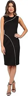 [Calvin Klein] Women's Scuba Sheath with Zipper Deatil