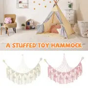 Stuffed Toy Net Hammock with Star Light Portable Plush Toy Hammock Space weIOU