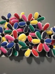 Rainbow Daisy Shoe Charm Bulk Wholesale Lot
