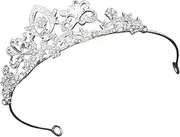 [NOLITOY] Bridal Rhinestone Crown Woman Crown Tiara for Headwear for Women Bride to Be Veil Wedding Hair Crown Bride Headpieces for Wedding Bride Tiara Decor Girl Tiara Alloy Silver