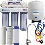 Reverse Osmosis Alkaline Ionizer Neg ORP Water Filter System Clear SS Faucet