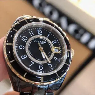 【COACH】COACH手錶型號CH00056(黑色錶面黑錶殼深黑色陶瓷錶帶款)