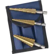 STEP DRILL BIT SET TITANIUM COATED 3 PC 1/8"-3/4" AST9445 Brand New!