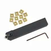 45° MSDNN 2525M12 25mm CNC Lathe Neutral Turning Tool Holder + 10Pcs SNMG120404