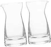 SOESFOUFU 2Pcs Glass Milk Jugs Creamer and Sauce Pitchers for Condiments Elegant Kitchen Pouring Easy to Clean and Store Versatile Milk Kettle for Home Use