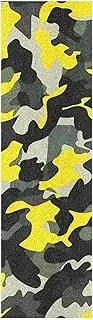 Amooorous Balck Yellow Camouflage Decorative Skateboard Grip Tape Grippy Longboard Griptape Anti-Tearing Cruiser Griptape 33×9 Inch