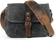 [QLNCNQMRMV] Retro Waterproof Camera Bag Photography Bag Canvas Mini Single Messenger Men's SLR Shoulder Strap Bag Fit for Sony Fit for Nikon Fit for Canon Camera Bag(G)
