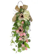 National Tree Company 26In Hydrangeas, Tulips And Eucalyptus Swag