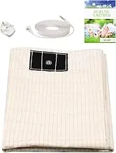 Grounding Bed Sheet, 68×132cm Conductive Grounding Mat Earthing UK With 10% Silver Fiber & 90% Organic Cotton, Natural Wellness and Healthy Earth Sheet Energy Mat for Better Sleep