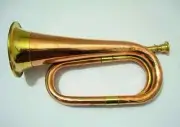 Brass Army Military Funeral Taps Cavalry b-flat Bugle 13" with Mouthpiece & Bag