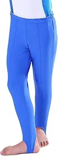 [NEW DANCE] N-Dance Boy's and Men's Stirrup Pants Ballet Hold Full Length Stretchy Gymnastics Leggings NT1712103,Royal,XLC/142-150CM/33-40KG