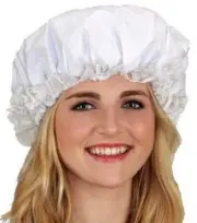 Colonial Elastic Band Mob Cap Lace Trim NEW In Package