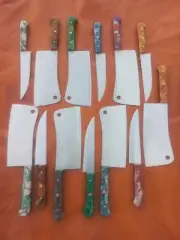 Cleaver, Chopper Knife 5pcs & chef knife 5pcs Stainless steel, Lot of 10 pieces