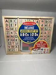Melissa & Doug ABCs 123s Wooden Stamp Set and Activity Pad