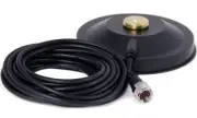 Magnet Mount 5" Black For Mobile Base Antenna NMO Rubber Boot PL259 1265R CB Ham