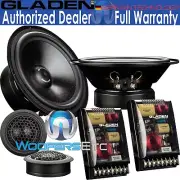 GLADEN ZERO 165 6.5" CAR AUDIO 150W RMS COMPONENT SPEAKERS TWEETERS CROSSOVERS
