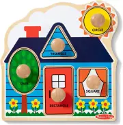 Cute Shapes Jumbo Knob Wooden Puzzle | Chunky Baby Puzzle for Toddlers 1+