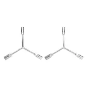 2pcs Y-Shaped 3 Way Socket Wrench 12/14/17mm Long Y-Type 6 Point Hex Spanner