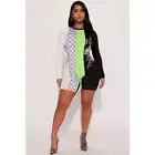 FASHION NOVA NWT Long Sleeve Mixed Prints Romper XL