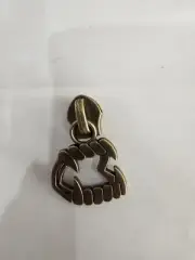 Brass Vampire teeth Zipper Pull